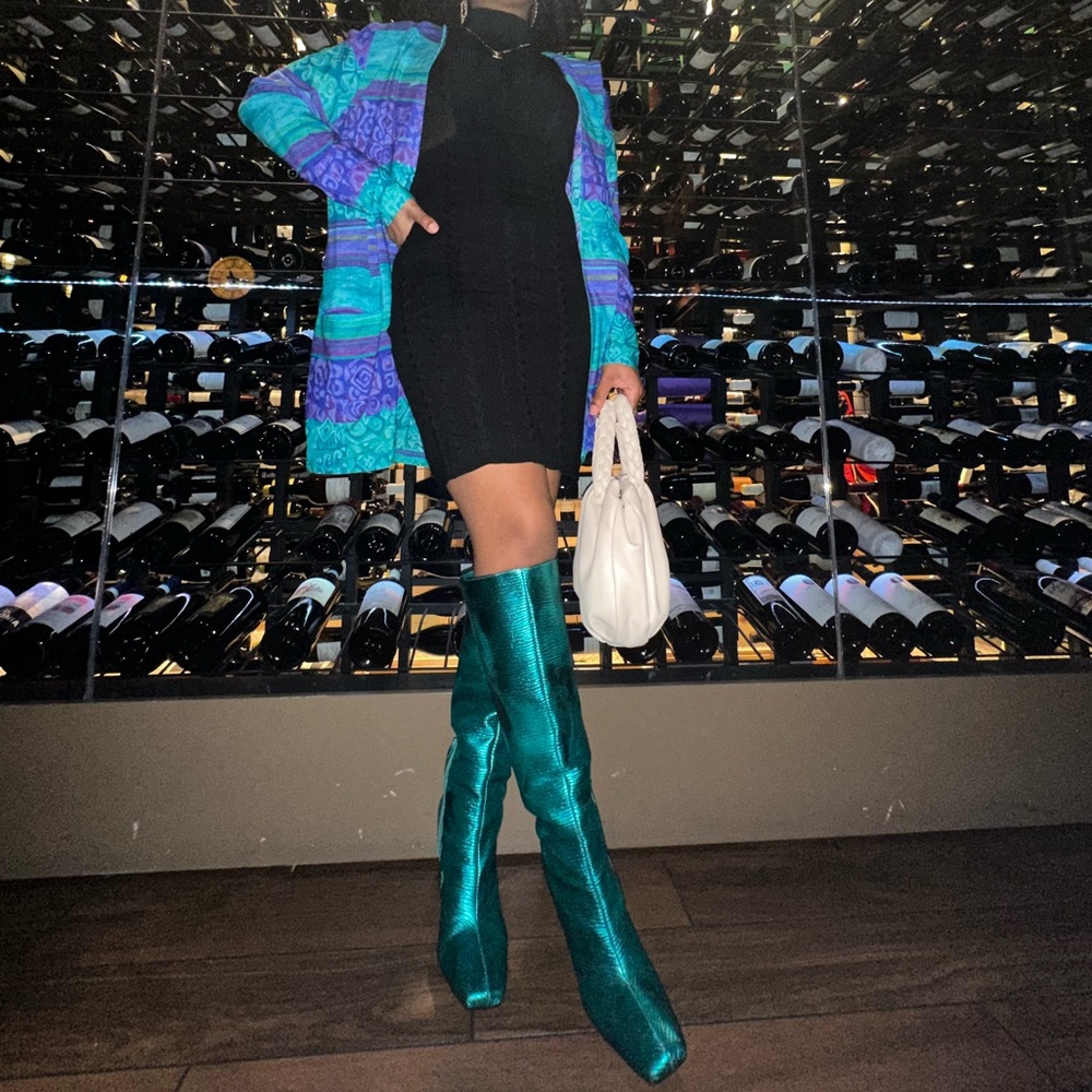 Abercrombie & Fitch Long Sleeve Cable Mini Sweater Dress